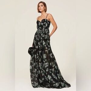 Floral Black Maxi Dress